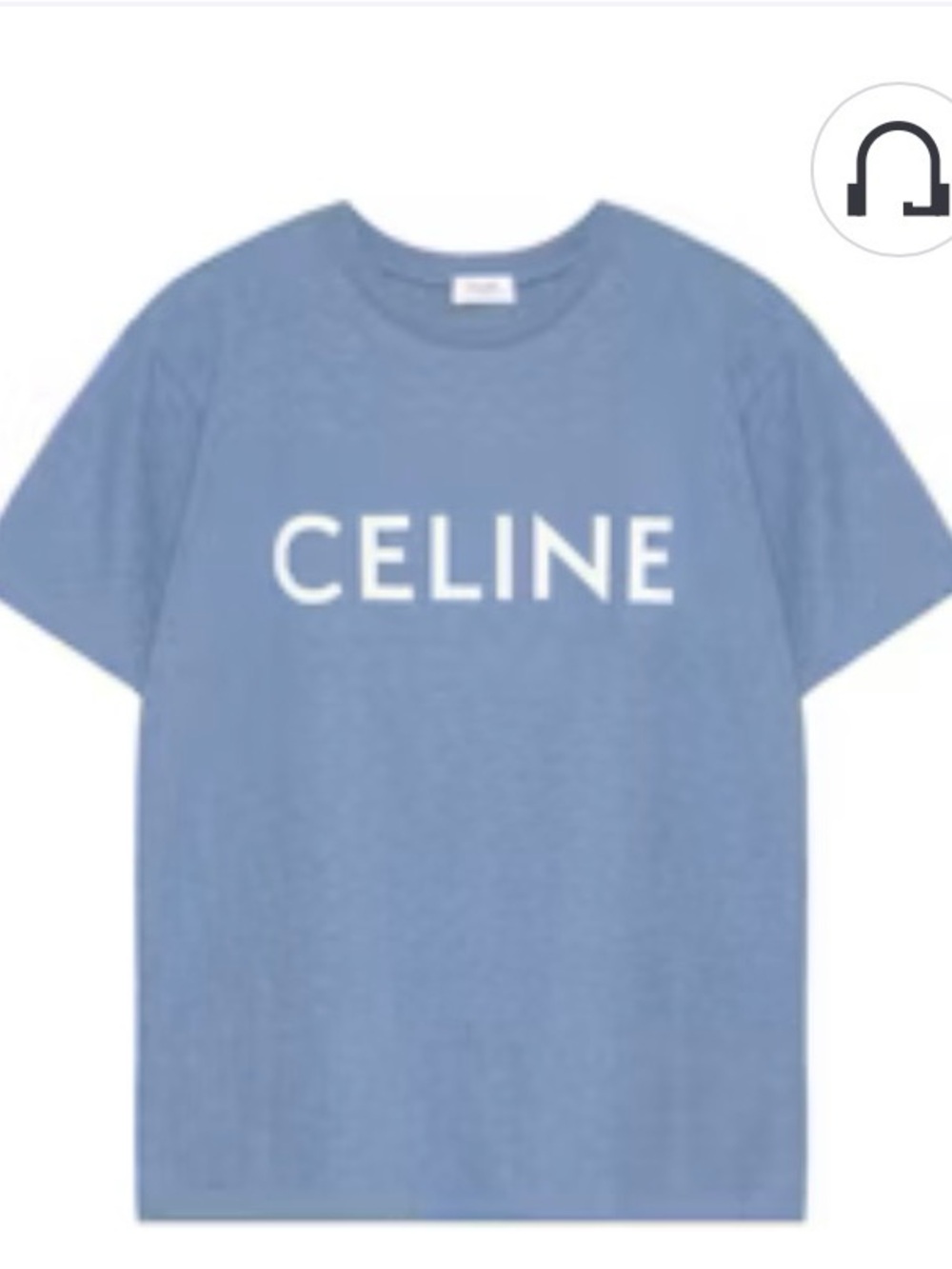 Celine Light Blue Logo T-Shirt